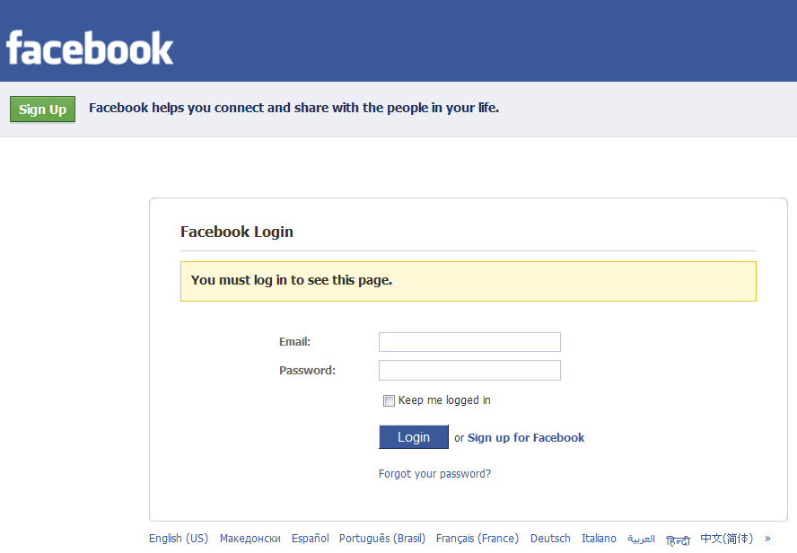 fake facebook login page. These fake login pages
